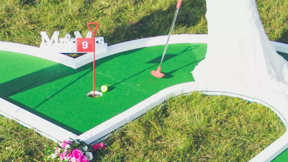 mini golf wedding